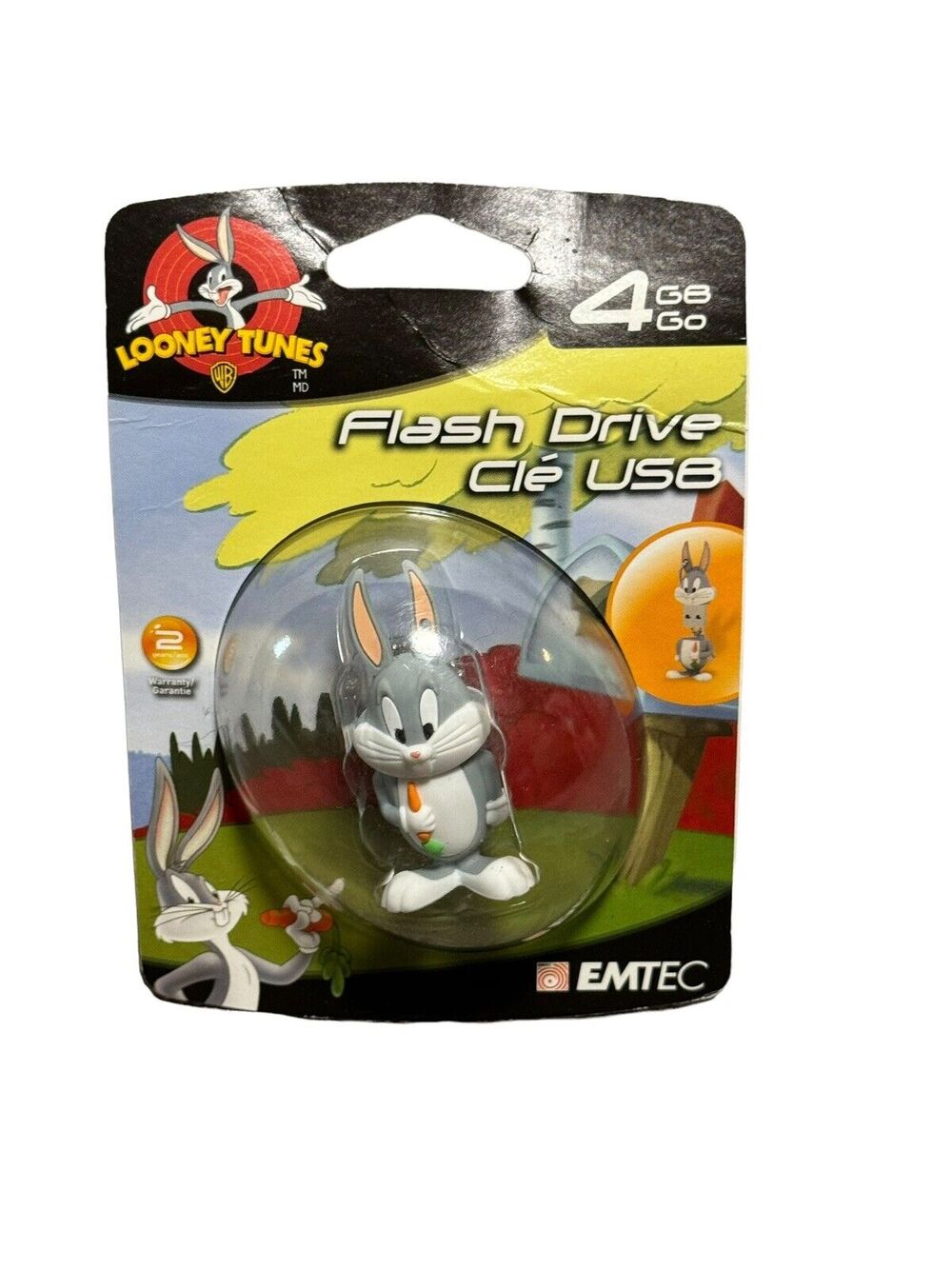 NEW SEALED Bugs Bunny Looney Tunes 4GB USB Flash Drive Emtec